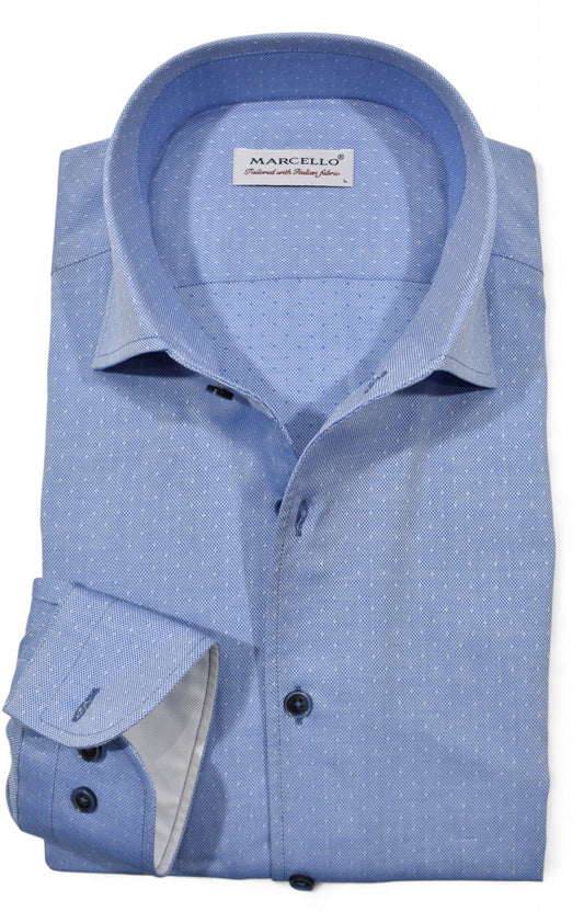 Marcello Shadow Diamond Shirt Blue