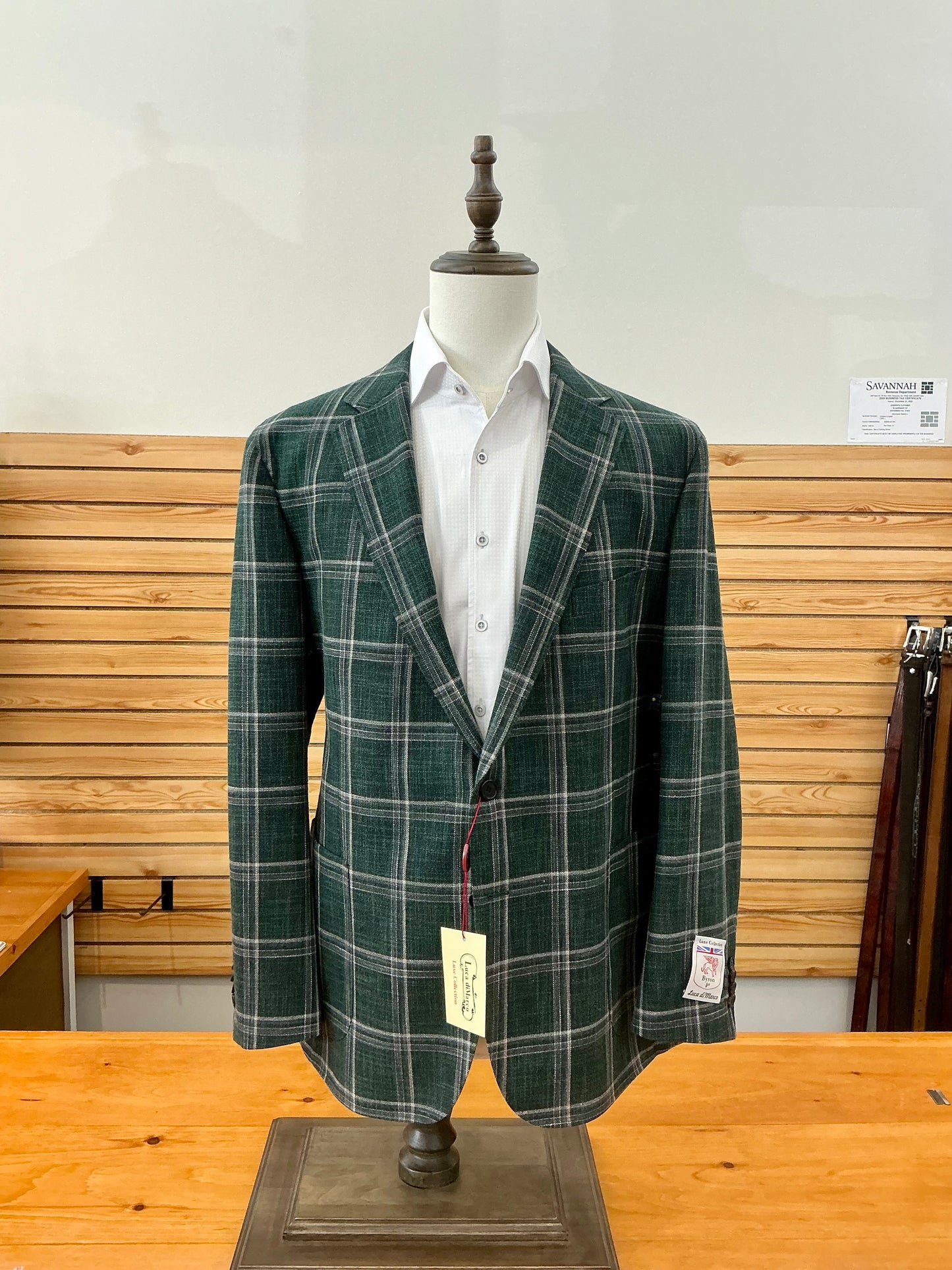 Luca Di Marco Green Plaid Sportcoat