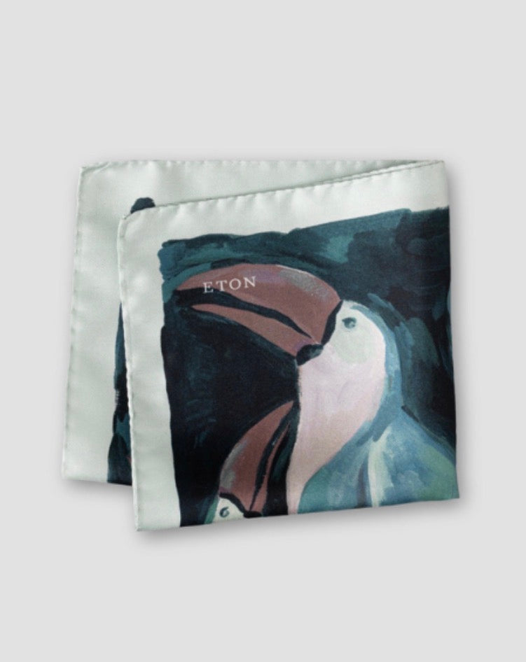 Eton Tucano Blue Silk Italian Pocket Square