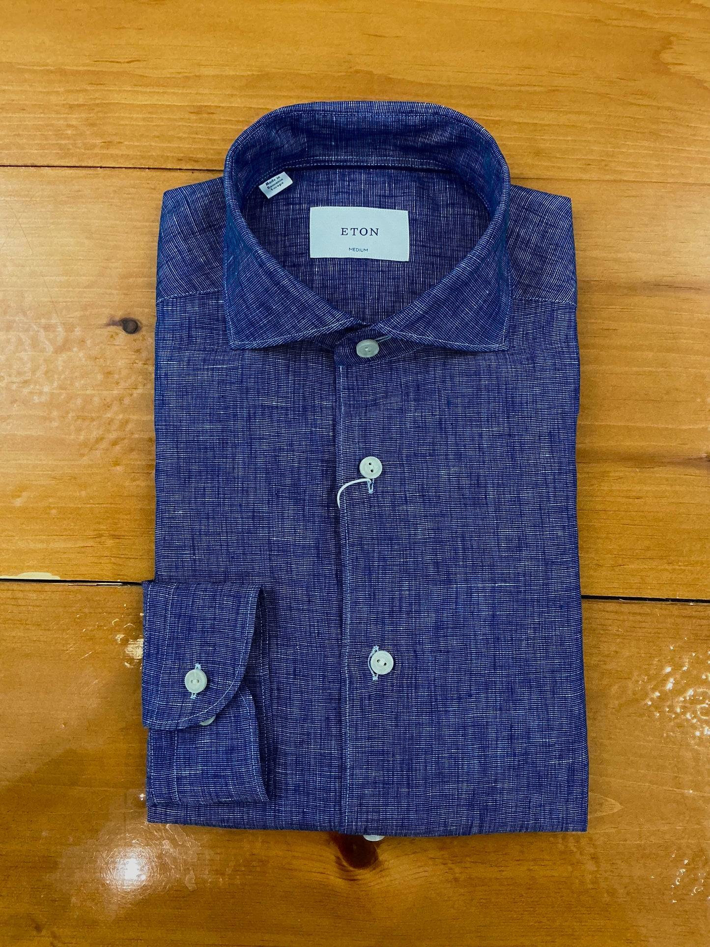 Eton Deniem Blue Linen