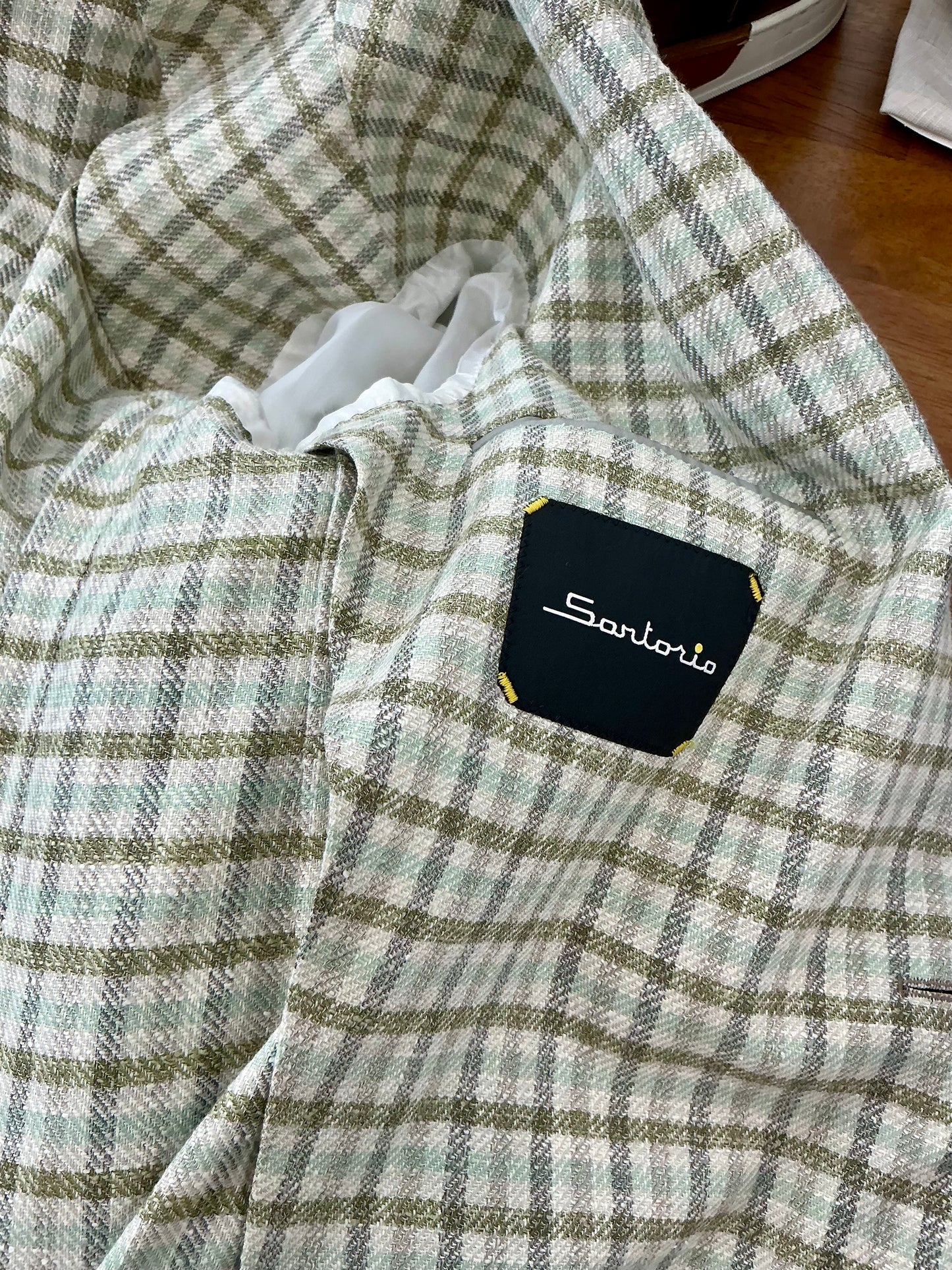 Sartorio Green Plaid Sport Coat Made in Italy