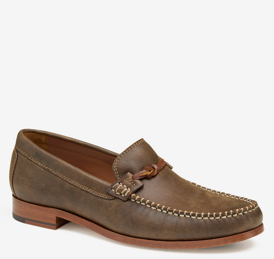 Johnston and Murphy Baldwin Leather Bit Loafer Brown