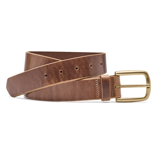 Johnston and Murphy Horween® Chromexcel Leather Belt Brown – Made in USA