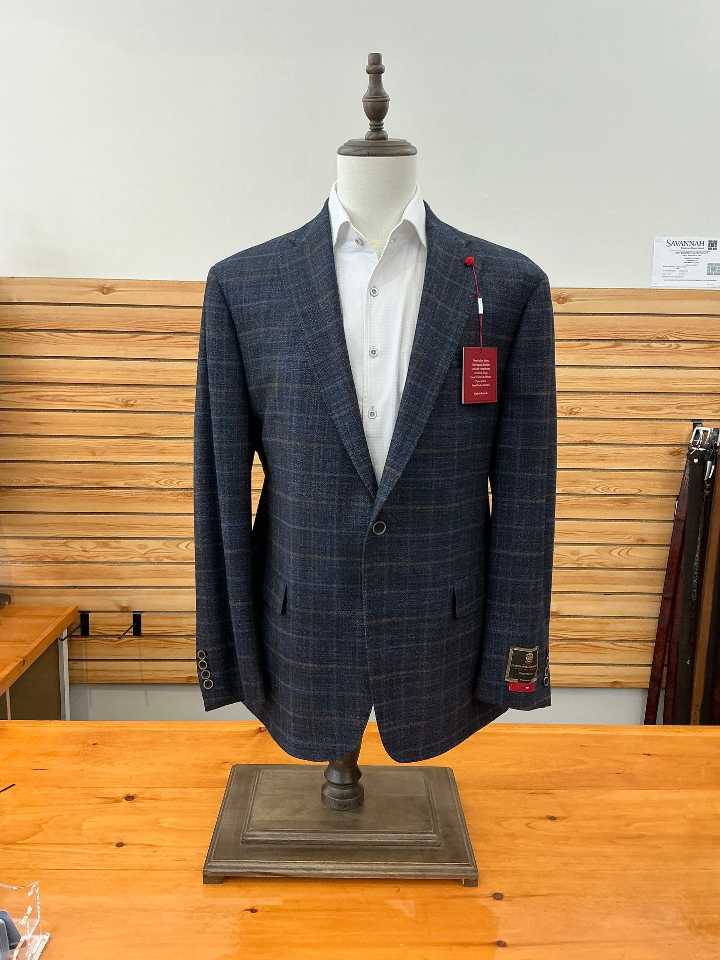 TailorRed Blue Plaid Sport Coat