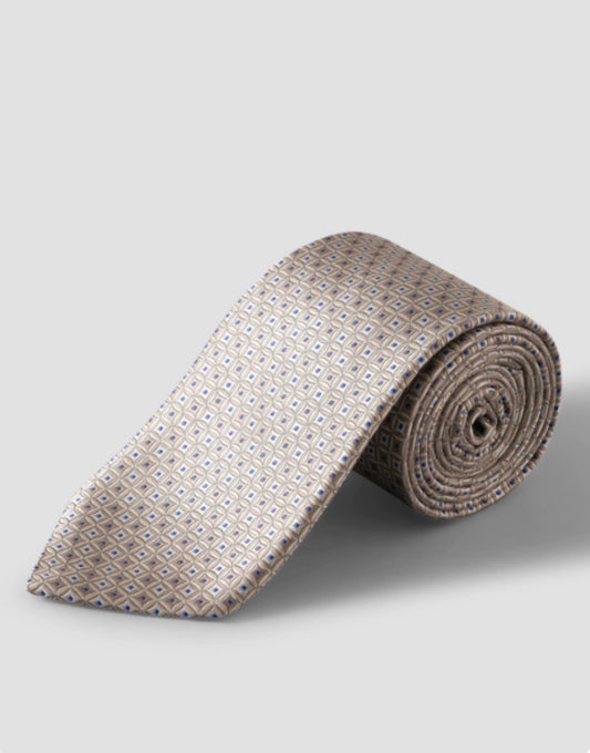 Eton Italian Tan Geometric Tie