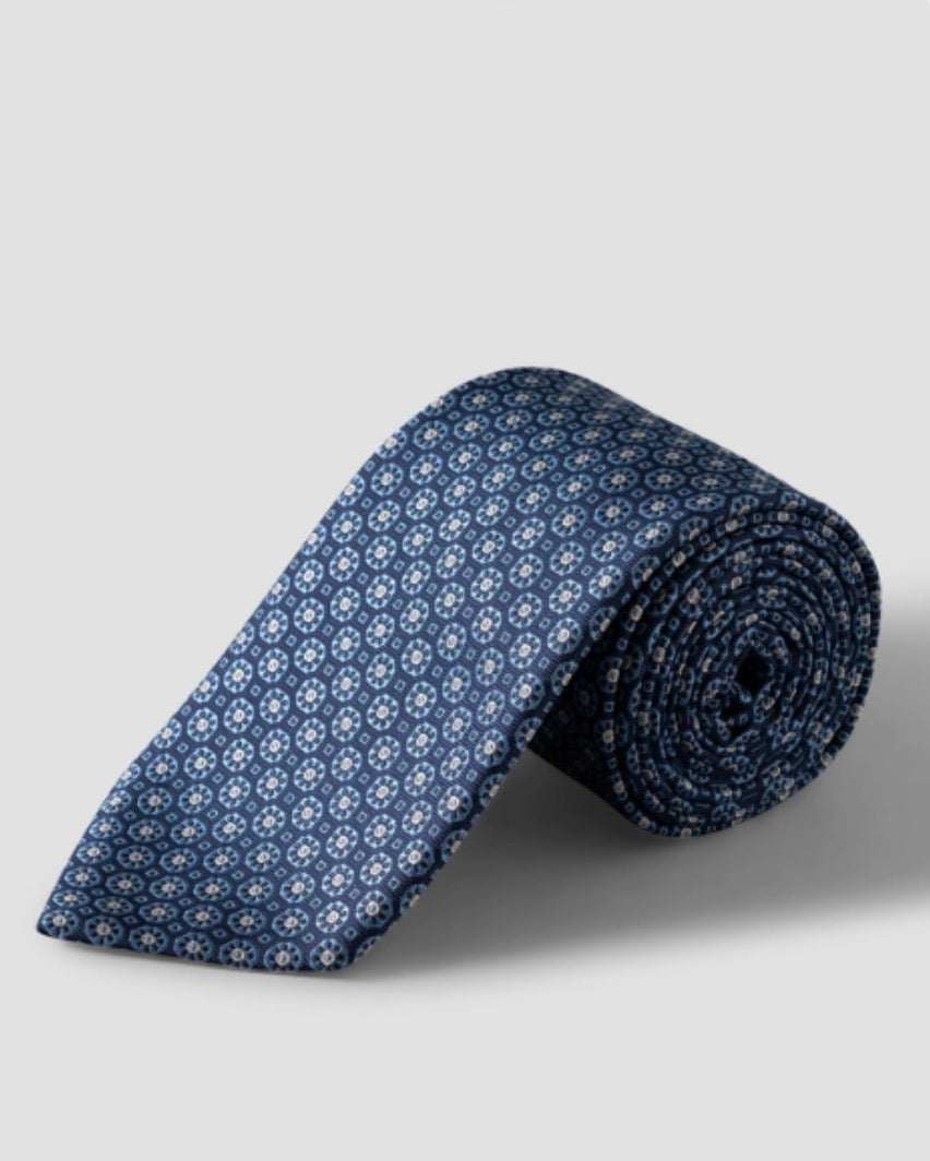 Eton Italian Navy Medallion Tie