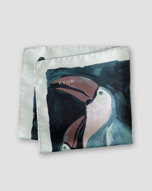 Eton Tucano Blue Silk Italian Pocket Square