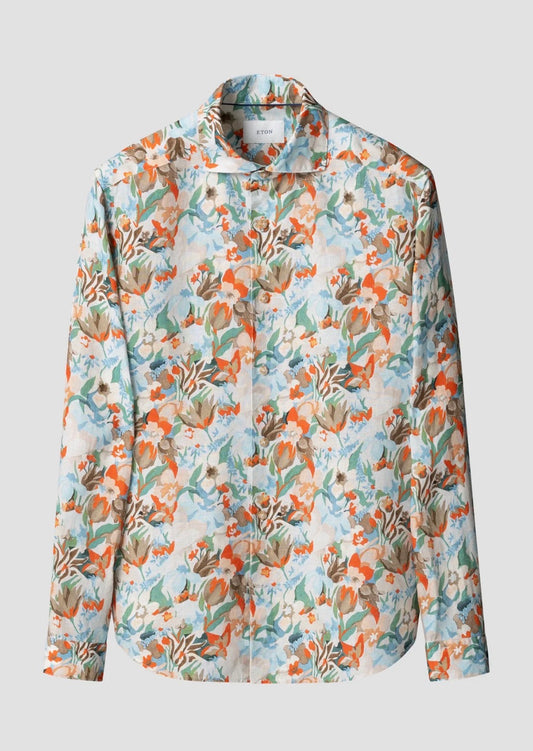 Eton Floral Linen Shirt