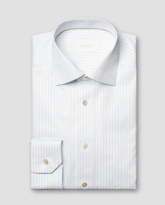 Eton Striped Supima 120 Twill Shirt