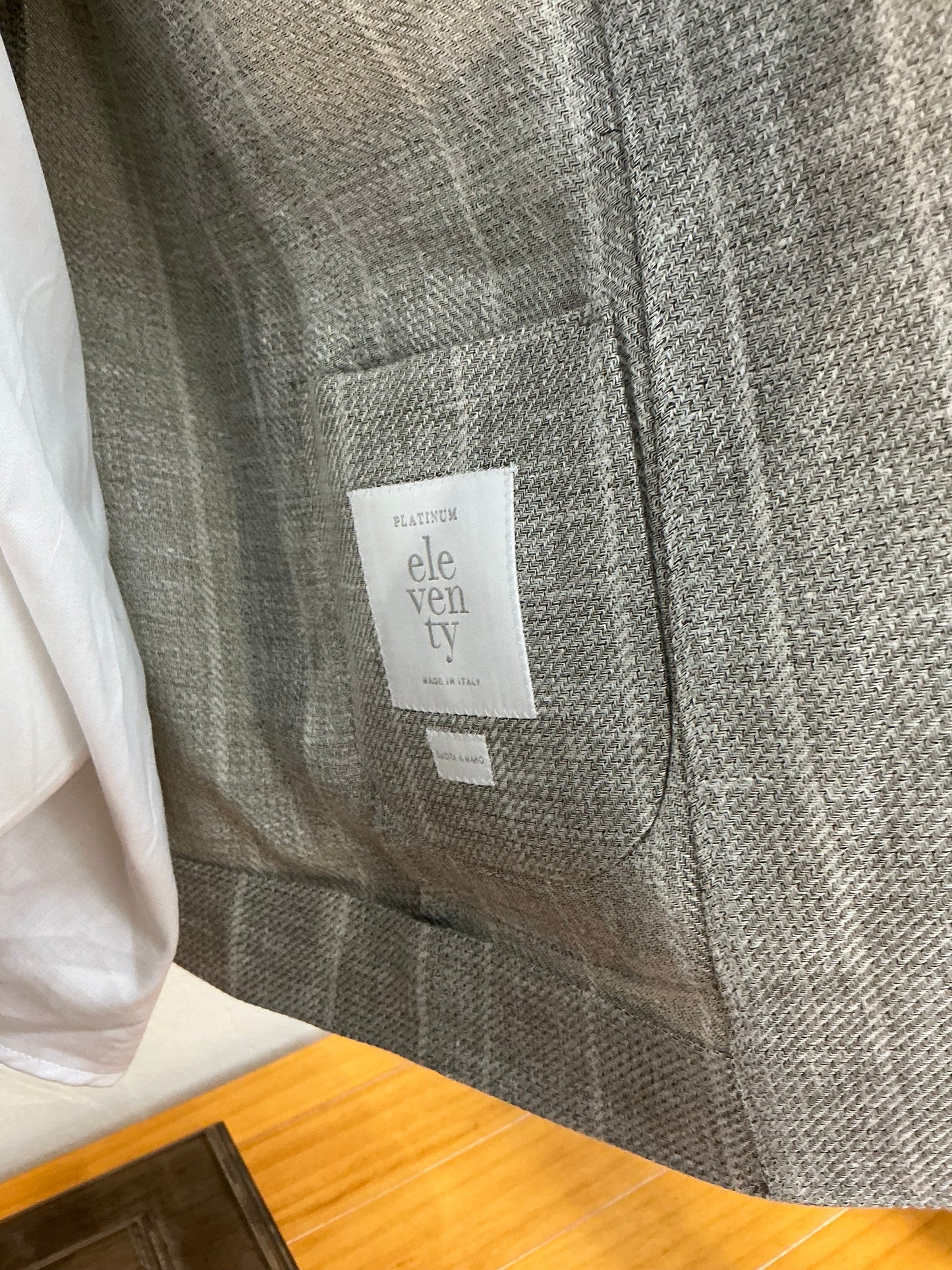 Eleventy Soft Jacket Made in Italy Green Stripe