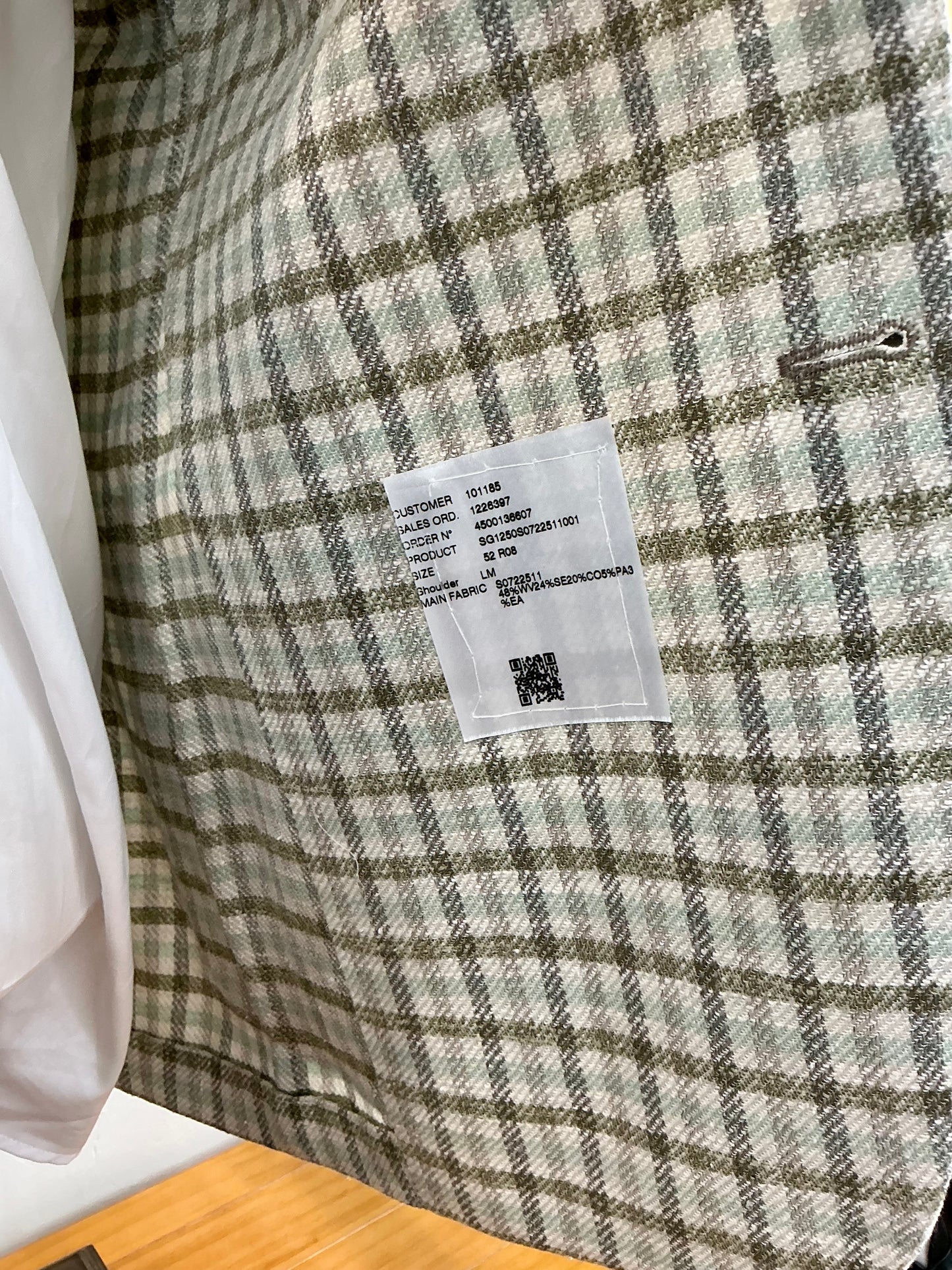 Sartorio Green Plaid Sport Coat Made in Italy