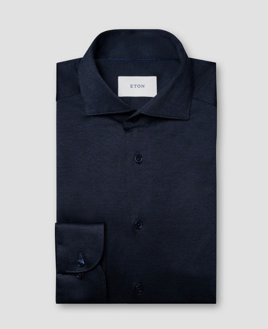 Eton Filo di Scozia Navy Shirt
