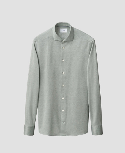 Eton Filo di Scozia Green Shirt