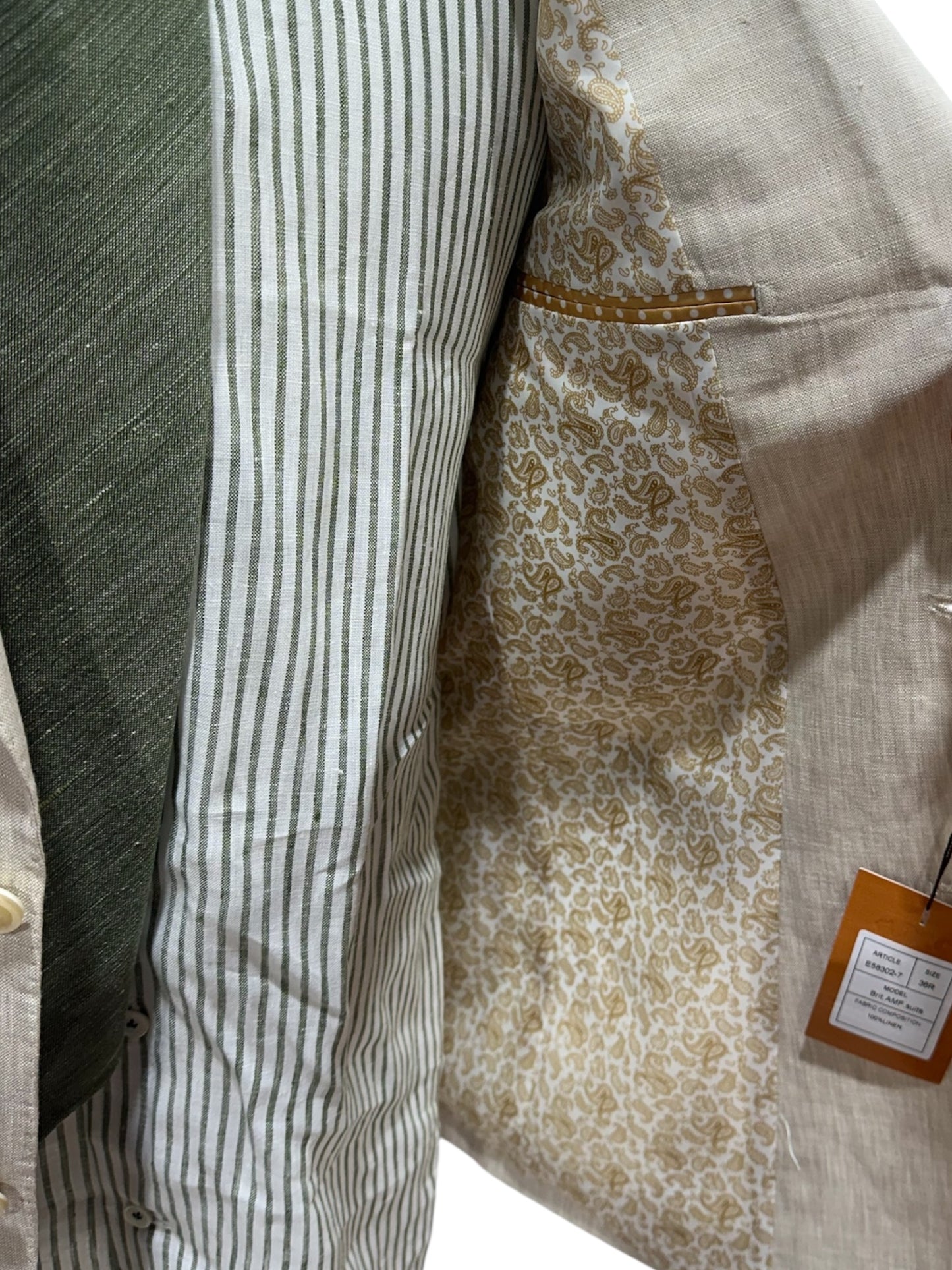 Tan Fine Linen Sport Coat