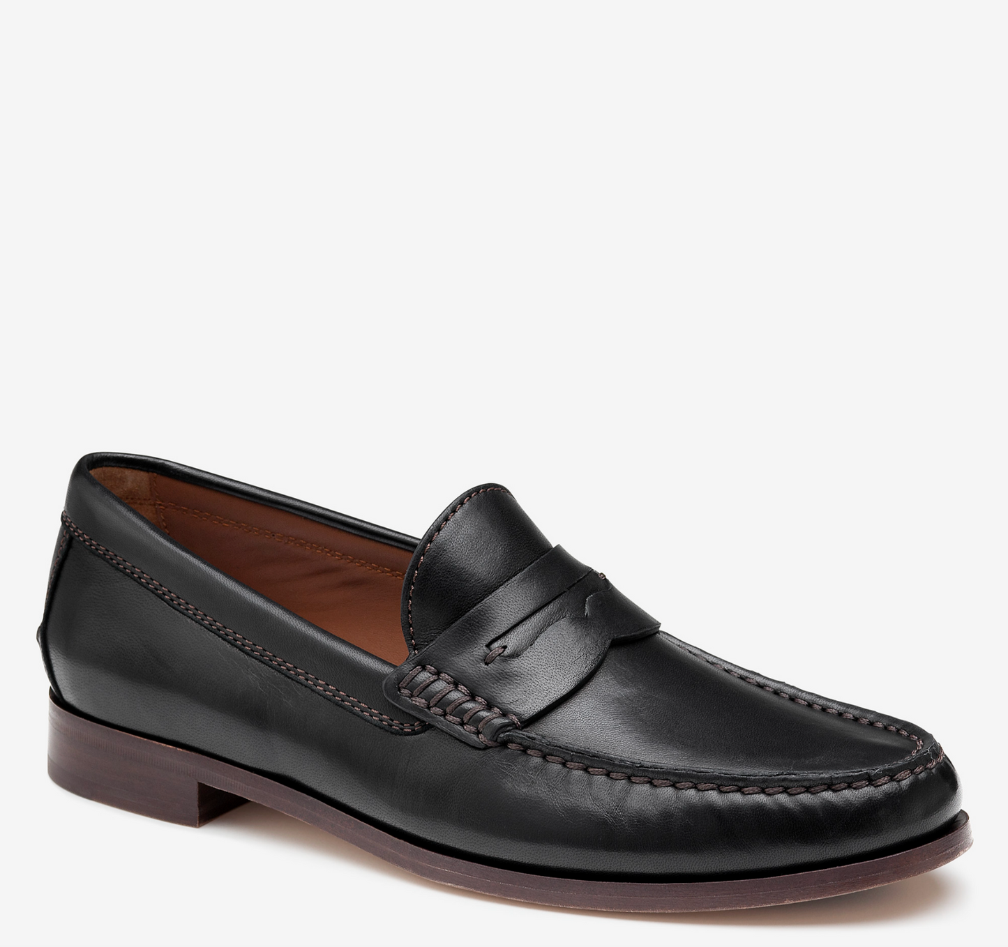 Johnston and Murphy Baldwin Penny Loafer Black