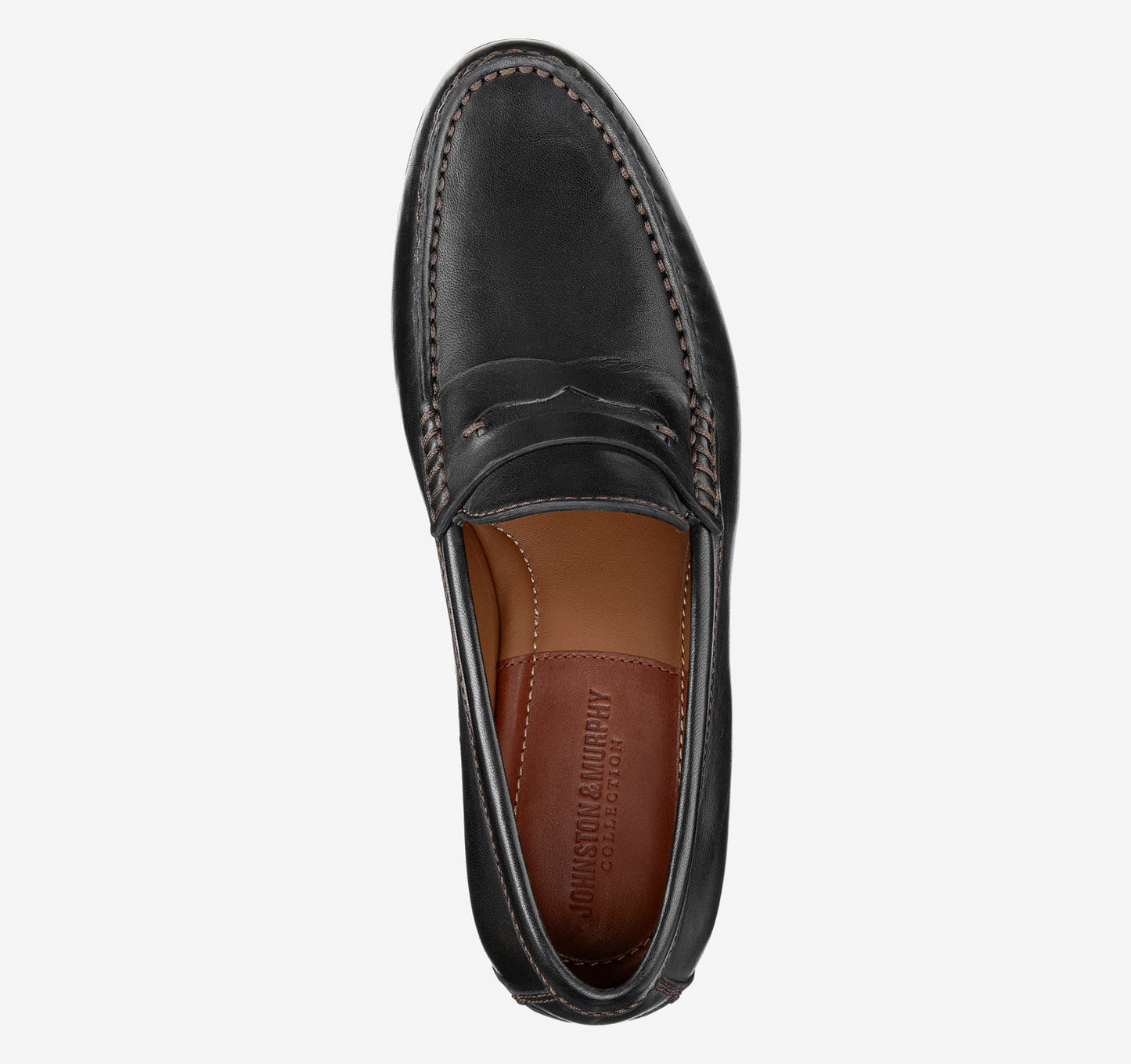 Johnston and Murphy Baldwin Penny Loafer Black