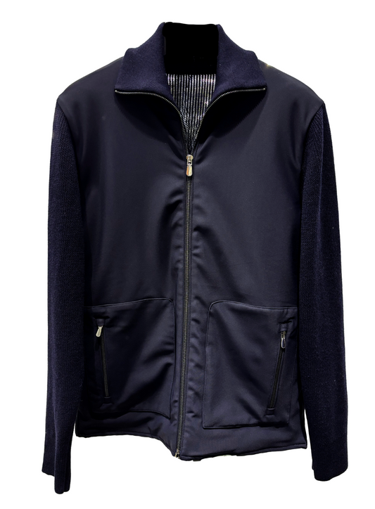 Luchiano Visconti Full-Zip Italian Yarn Sweater