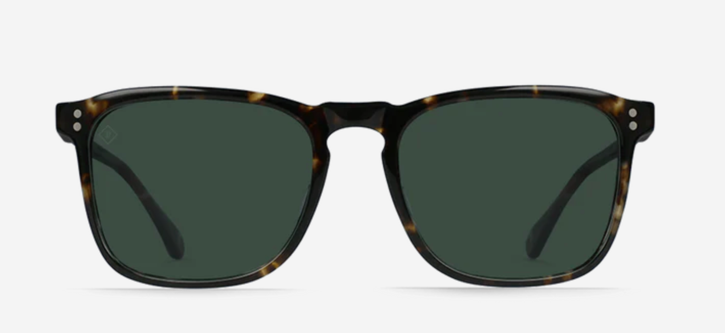 Raen Wiley Sunglasses Brindle Tort/ Green Polarized