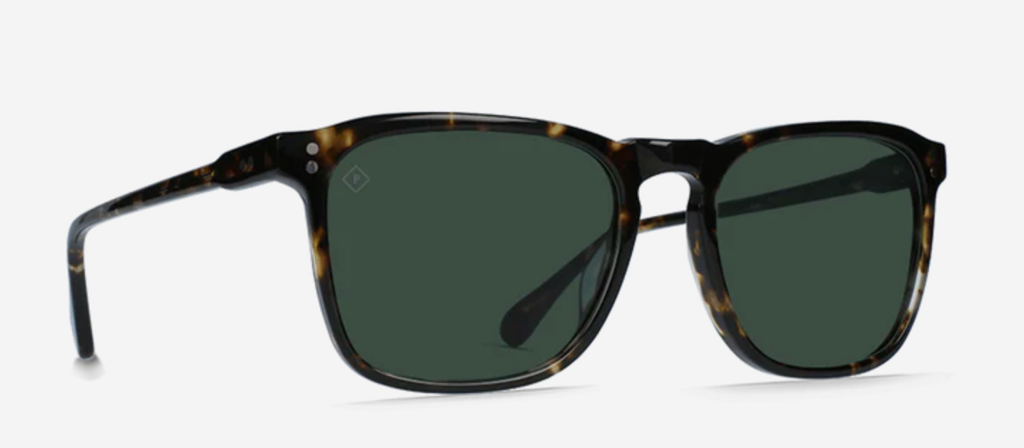Raen Wiley Sunglasses Brindle Tort/ Green Polarized