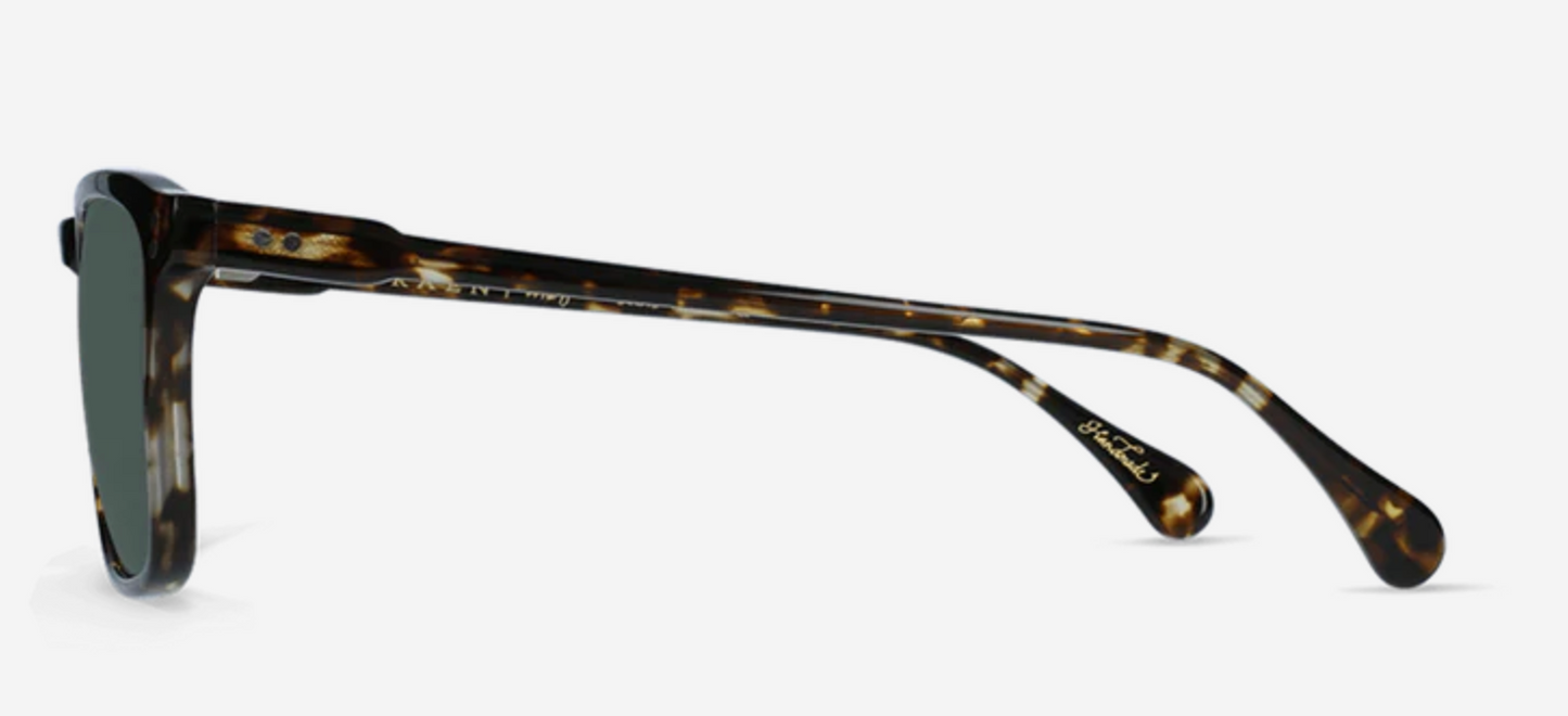 Raen Wiley Sunglasses Brindle Tort/ Green Polarized