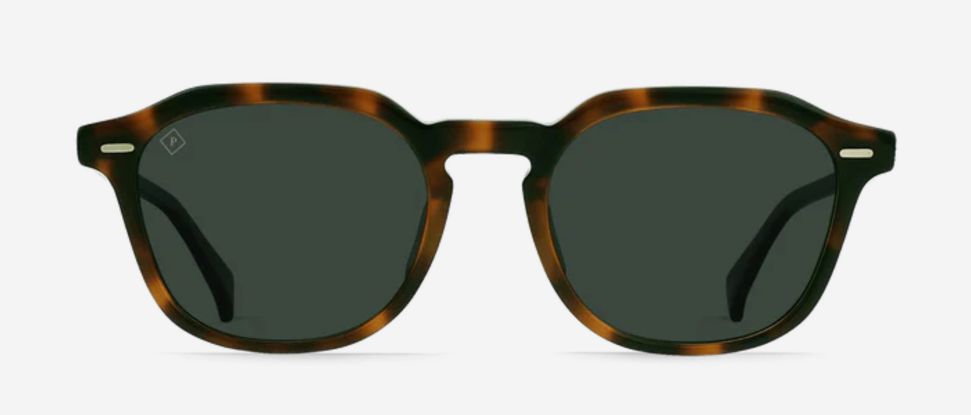 Raen Clyve Sunglasses Espresso Tortoise / Green Polarized