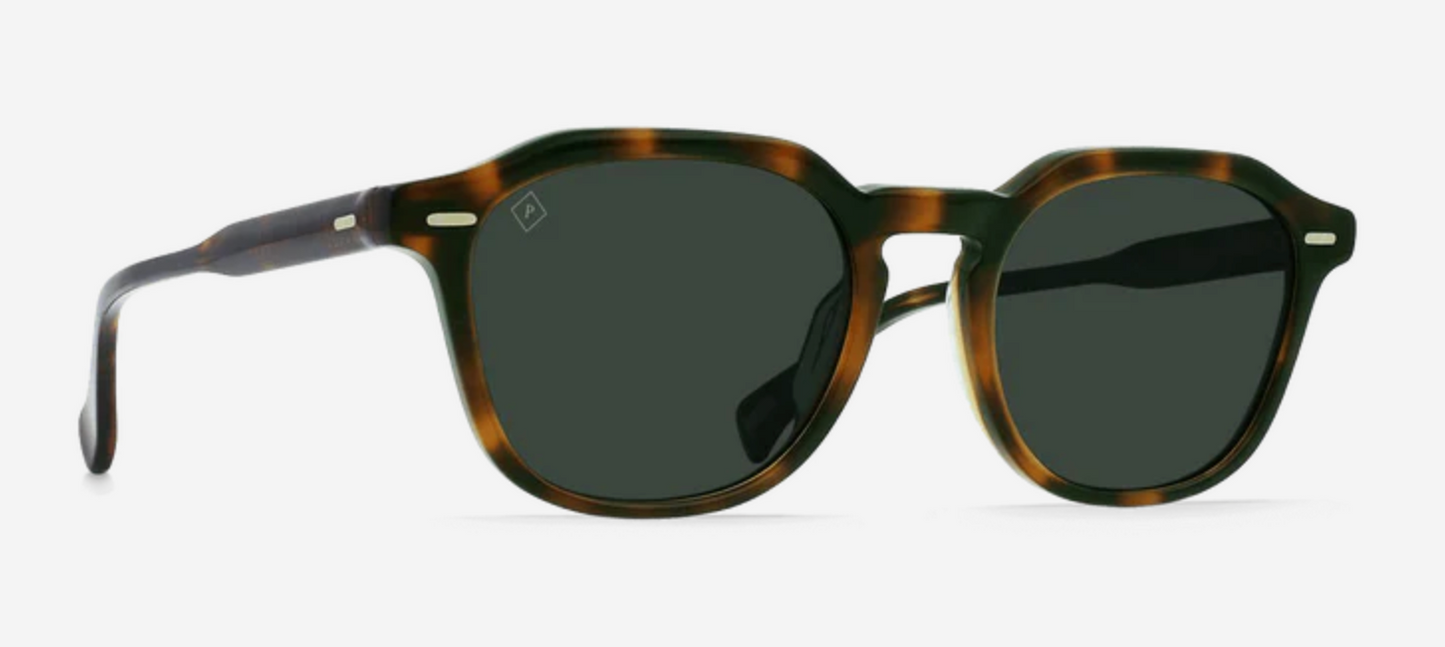 Raen Clyve Sunglasses Espresso Tortoise / Green Polarized