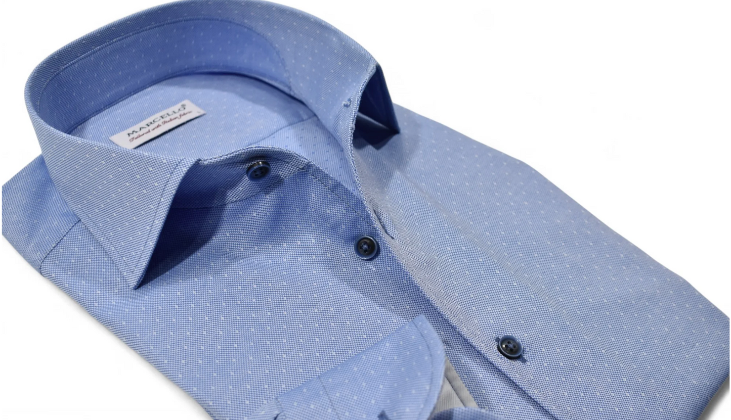 Marcello Shadow Diamond Shirt Blue